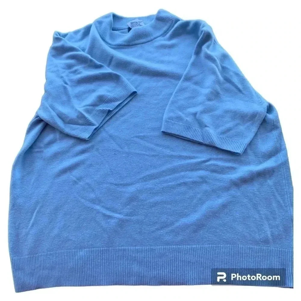 Sag Harbor Light Blue Ladies Tip with sleeves go to the elbow size XL